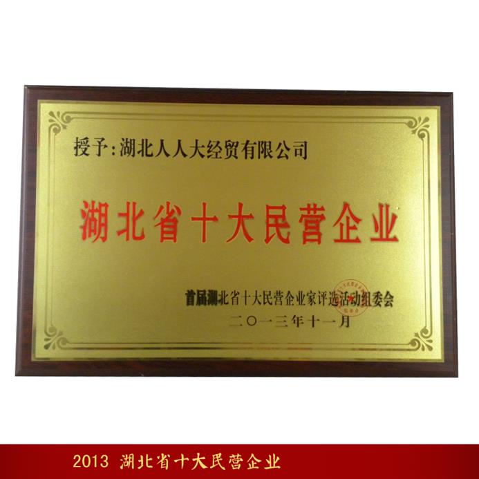 2013_湖北省十大民營企業(yè)_-1
